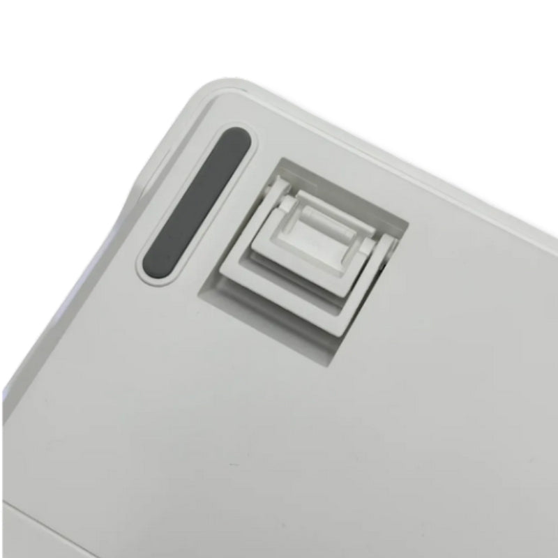 Teclado Mecânico Aula F87 Branco Laranja Sem Fio Inglês Us