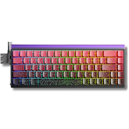 Teclado Magnético Aula Hero68 HE  8k 0.01mm Rapid Trigger Vermelho Listrado Inglês Us