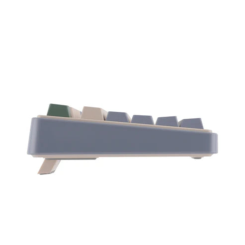 Teclado Mecânico Aula F75 Bege Verde Sem Fio Inglês Us