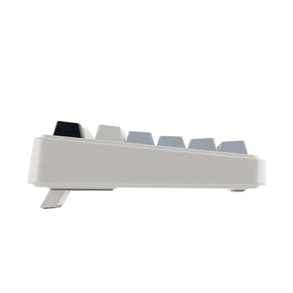 Teclado Mecânico Aula F75 Branco Azul Sem Fio Abnt2