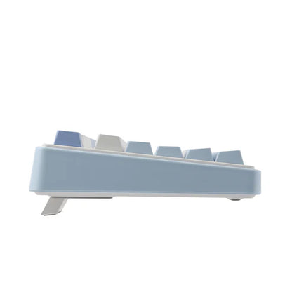 Teclado Mecânico Aula F75 Azul Claro Sem Fio Inglês Us