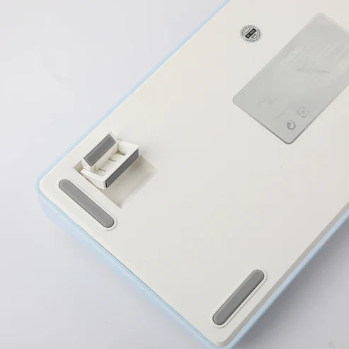 Teclado Mecânico Aula F75 Azul Claro Sem Fio Inglês Us