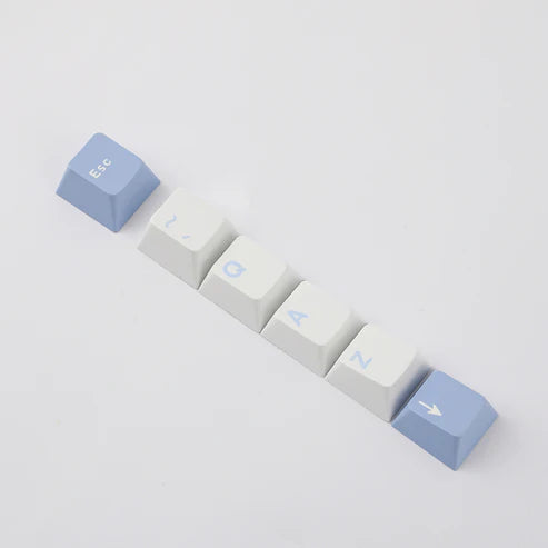 Teclado Mecânico Aula F75 Azul Claro Sem Fio Inglês Us