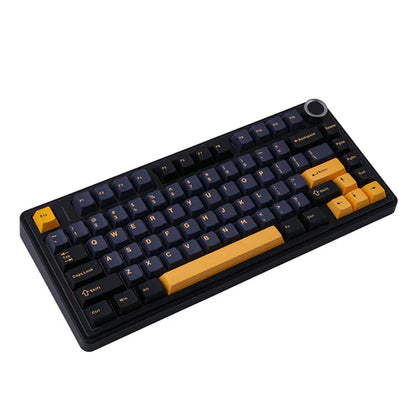 Teclado Mecânico Aula F75 Preto Laranja Sem Fio Inglês Us
