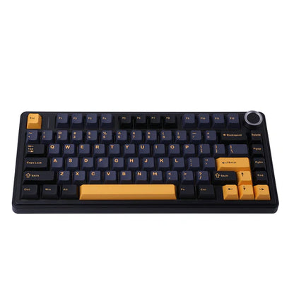 Teclado Mecânico Aula F75 Preto Laranja Sem Fio Inglês Us