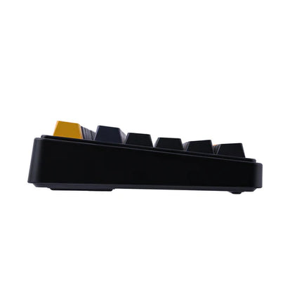 Teclado Mecânico Aula F75 Preto Laranja Sem Fio Abnt2