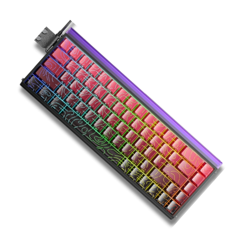 Teclado Magnético Aula Hero68 HE  8k 0.01mm Rapid Trigger Vermelho Listrado Inglês Us