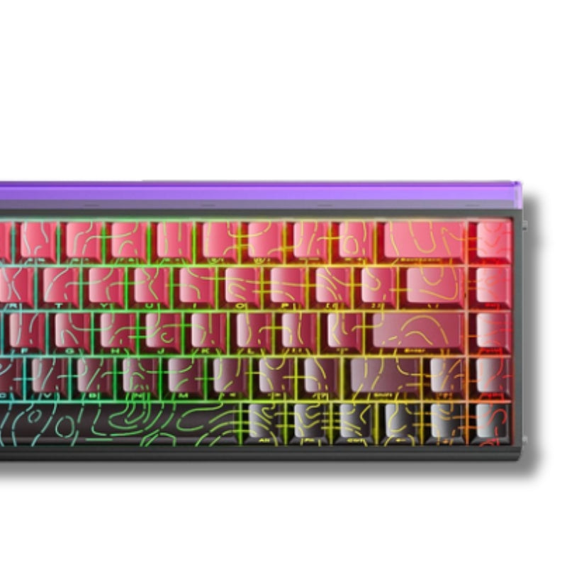 Teclado Magnético Aula Hero68 HE  8k 0.01mm Rapid Trigger Vermelho Listrado Inglês Us