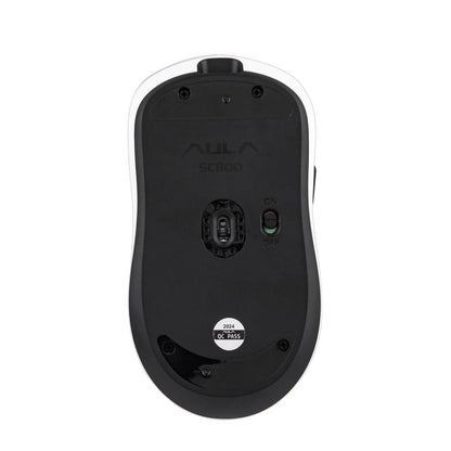 Mouse Gamer Aula SC800 Sem Fio 8k Tri-mode 37g Branco