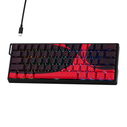 Teclado Magnético Aula Win60he Max Switch Wing Chun Magnetic Vermelho Inglês Us