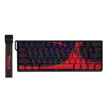 Teclado Magnético Aula Win60he Max Switch Wing Chun Magnetic Vermelho Inglês Us