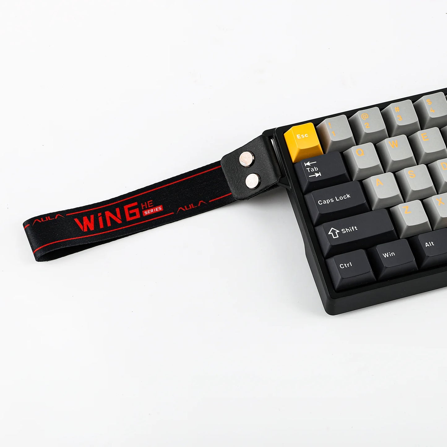Teclado Magnético Aula Win60he Switch Wing Chun Magnetic Preto Amarelo Inglês Us