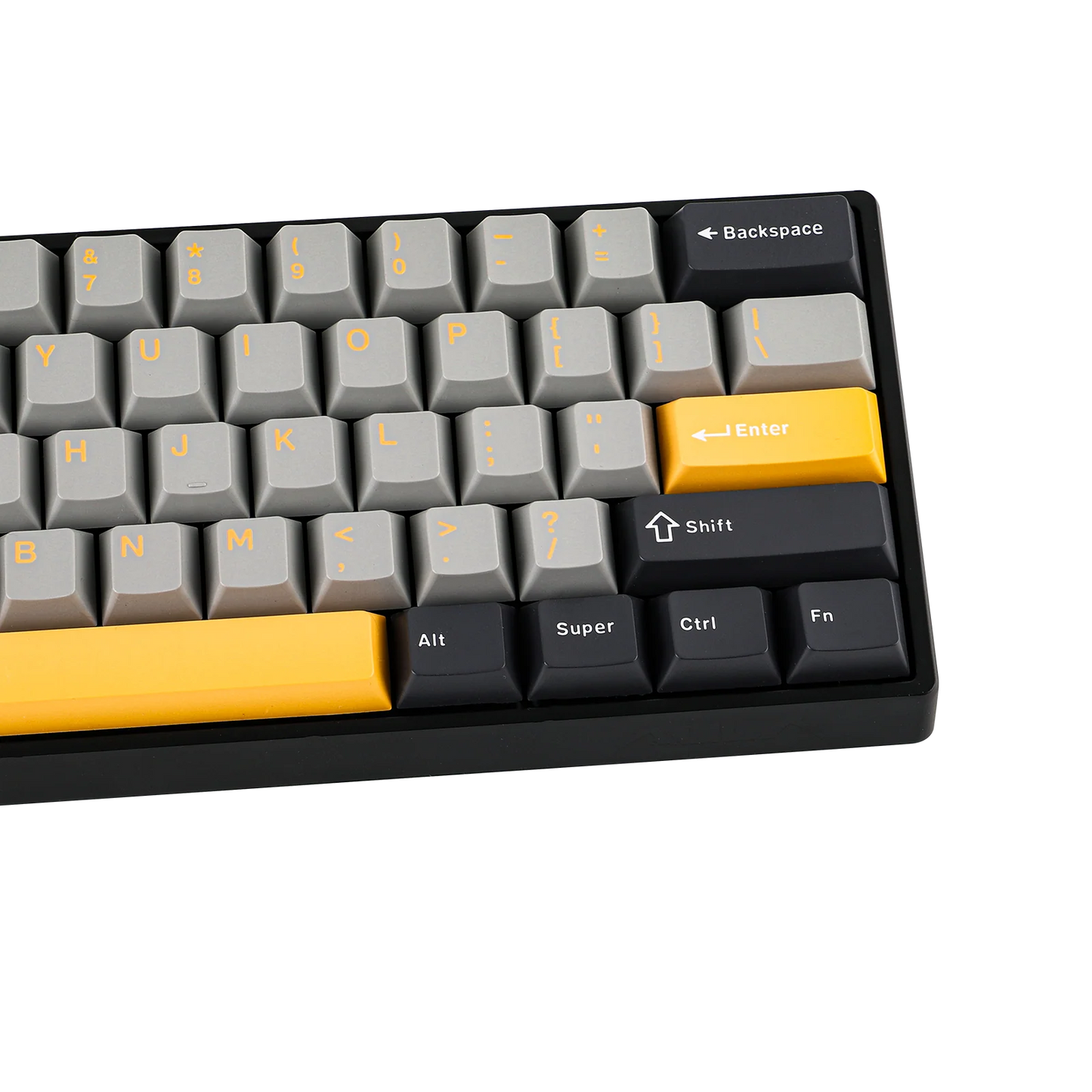 Teclado Magnético Aula Win60he Switch Wing Chun Magnetic Preto Amarelo Inglês Us