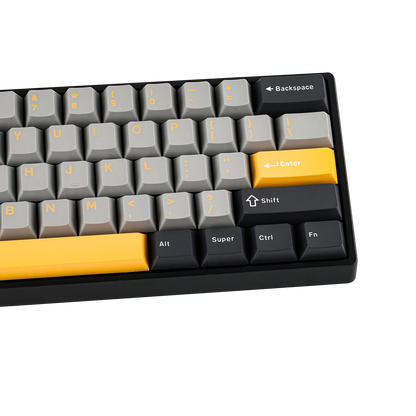 Teclado Magnético Aula Win60he Switch Wing Chun Magnetic Preto Amarelo Inglês Us