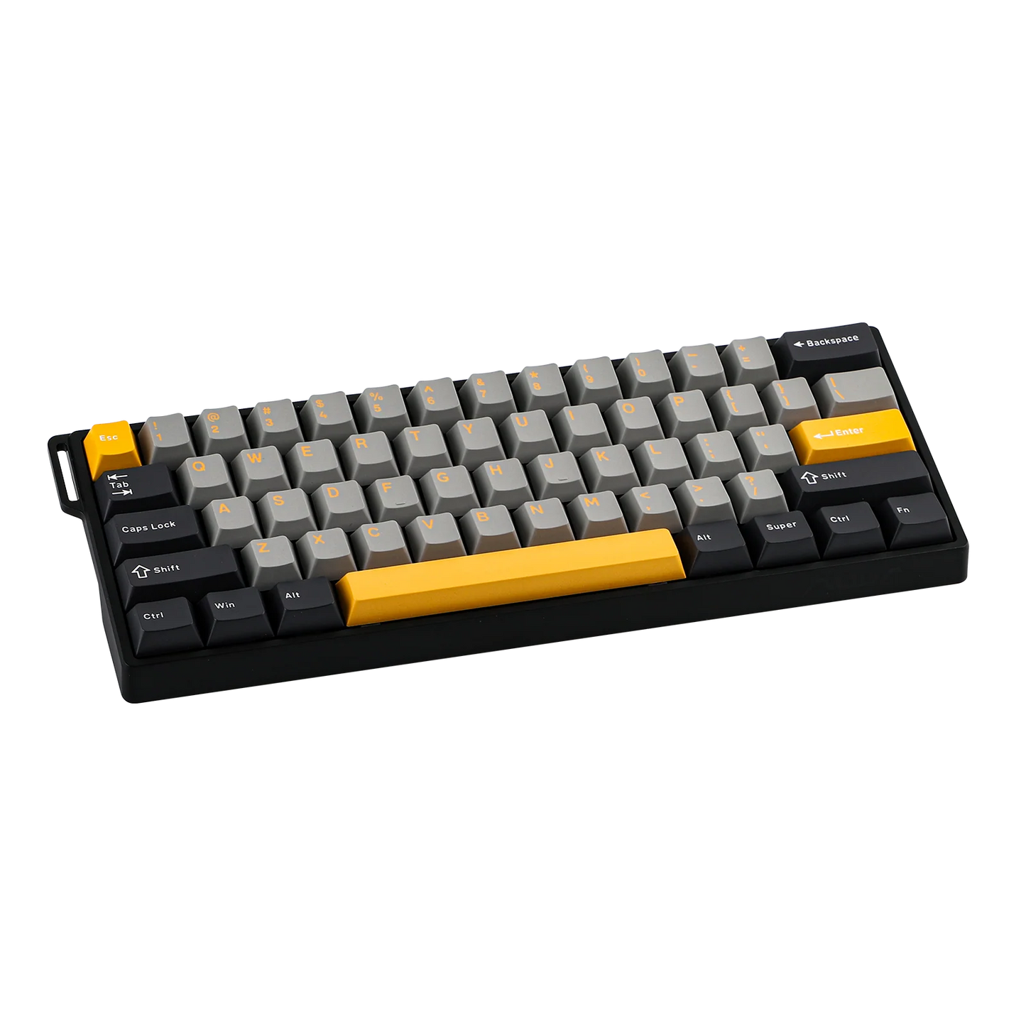 Teclado Magnético Aula Win60he Switch Wing Chun Magnetic Preto Amarelo Inglês Us