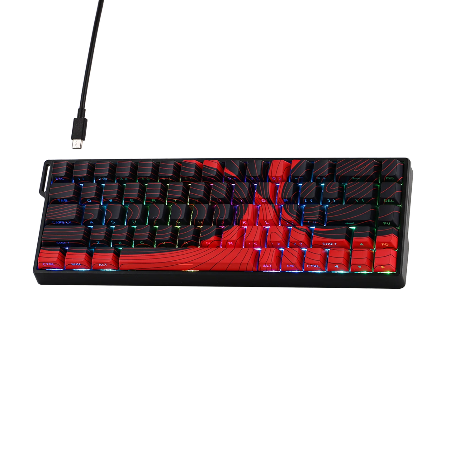 Teclado Magnético Aula Win68he Max Hall Effect Switch Wing Chun Magnetic Vermelho Inglês Us