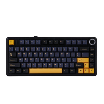 Teclado Mecânico Aula F75 Preto Laranja Sem Fio Inglês Us