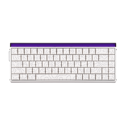 Teclado Magnético Aula Hero68 HE 8k 0.01mm Rapid Trigger Branco Listrado Inglês Us