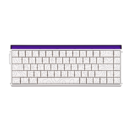 Teclado Magnético Aula Hero68 HE 8k 0.01mm Rapid Trigger Branco Listrado Inglês Us