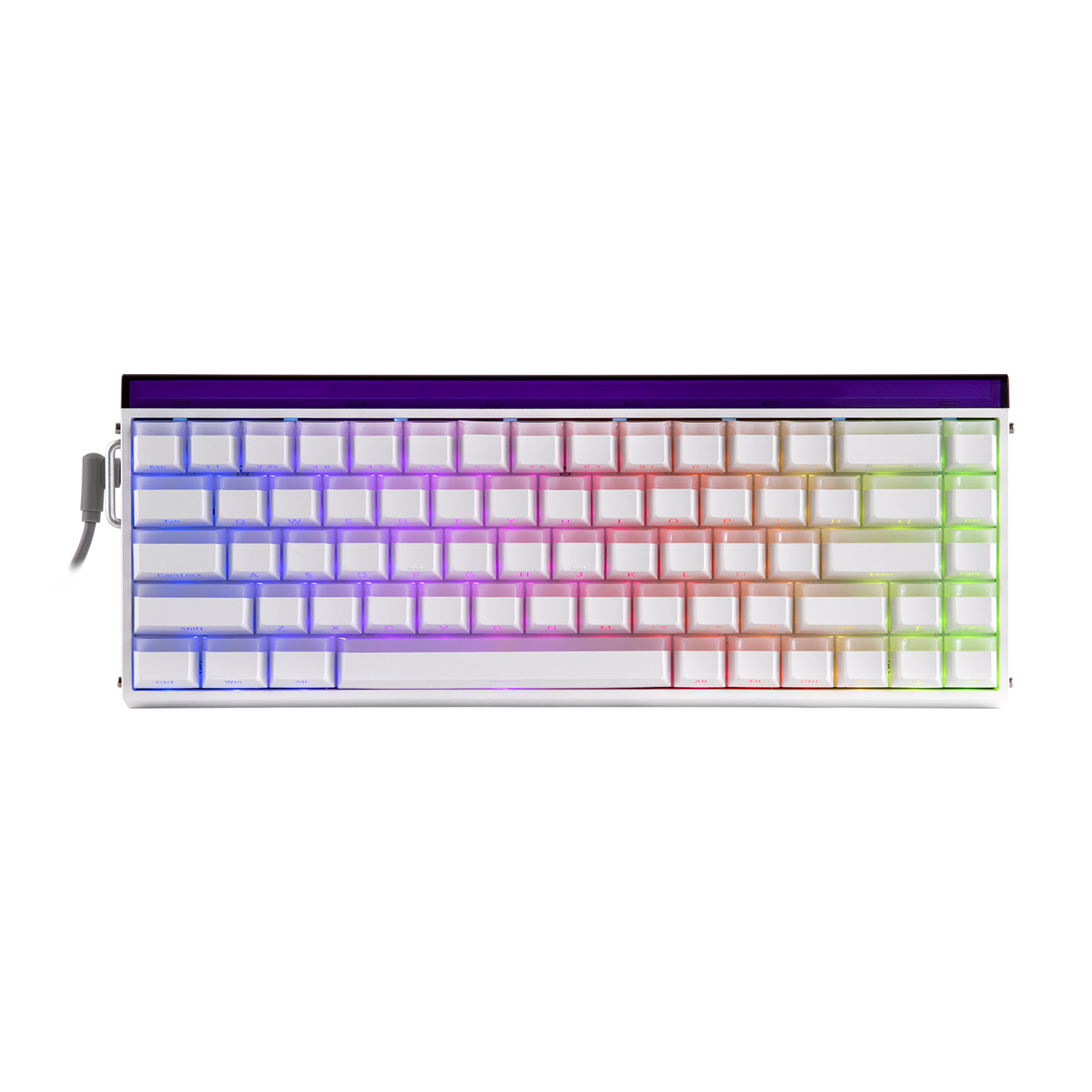 Teclado Magnético Aula Hero68 HE 8k 0.01mm Rapid Trigger Branco LightHouse Inglês Us