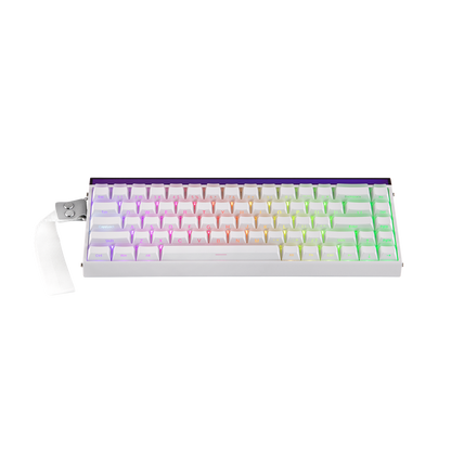Teclado Magnético Aula Hero68 HE 8k 0.01mm Rapid Trigger Branco LightHouse Inglês Us