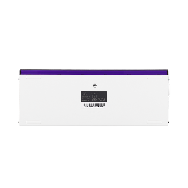 Teclado Magnético Aula Hero68 HE 8k 0.01mm Rapid Trigger Branco Listrado Inglês Us