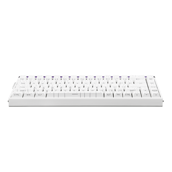 Teclado Magnético Aula Hero68 HE 8k 0.01mm Rapid Trigger Branco Listrado Inglês Us
