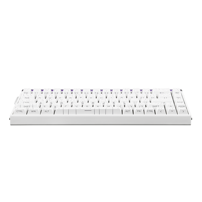 Teclado Magnético Aula Hero68 HE 8k 0.01mm Rapid Trigger Branco Listrado Inglês Us