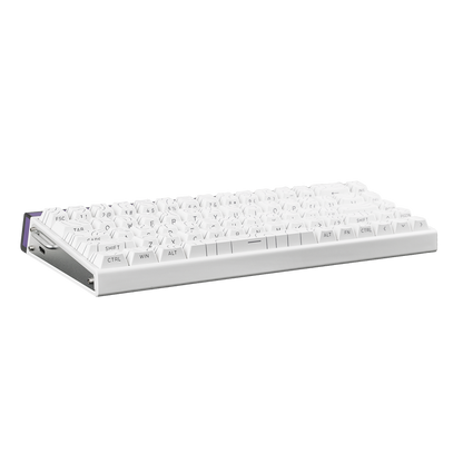 Teclado Magnético Aula Hero68 HE 8k 0.01mm Rapid Trigger Branco Listrado Inglês Us