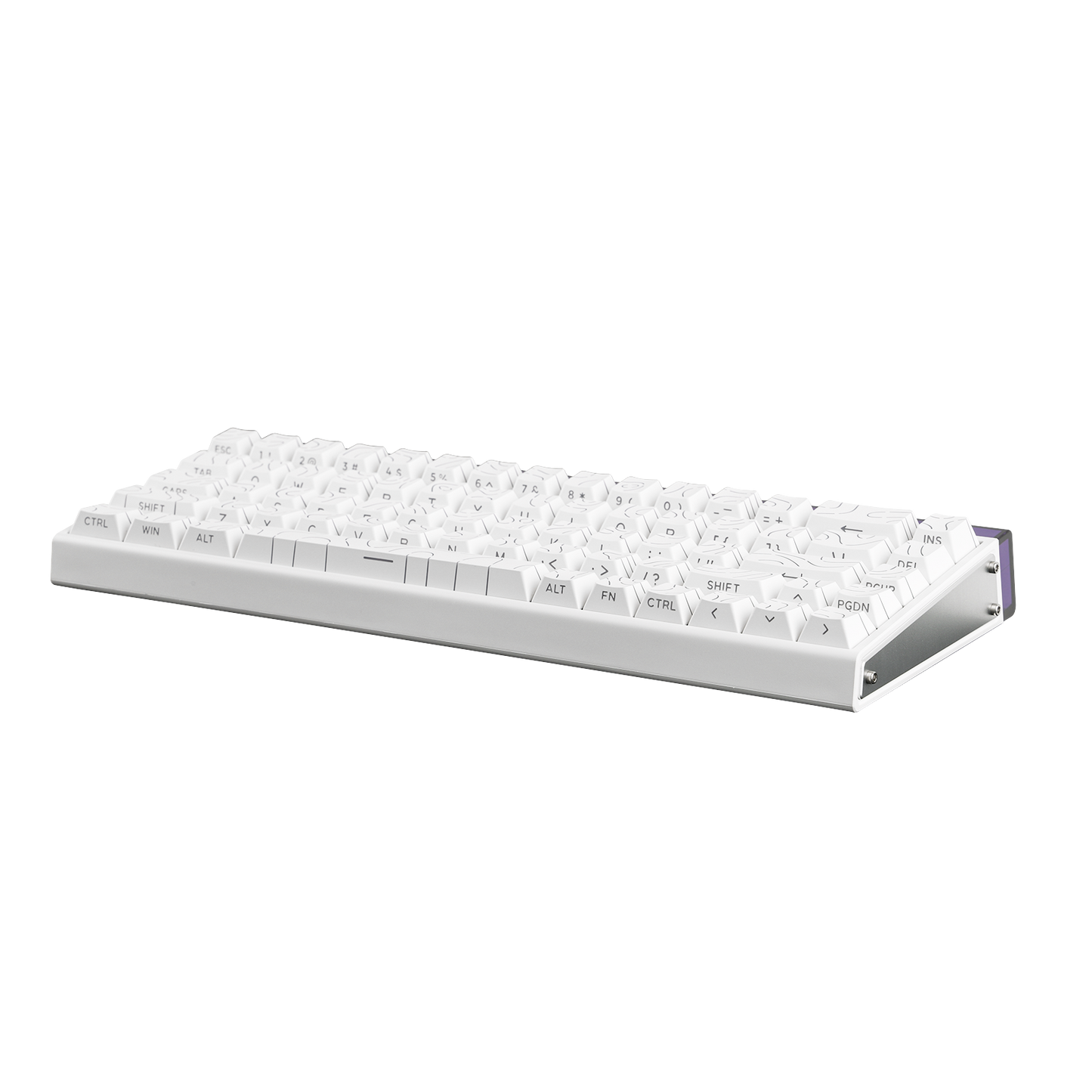 Teclado Magnético Aula Hero68 HE 8k 0.01mm Rapid Trigger Branco Listrado Inglês Us