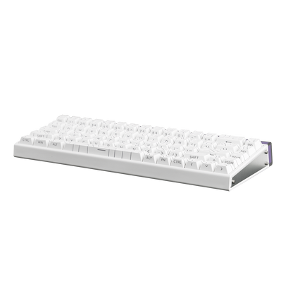 Teclado Magnético Aula Hero68 HE 8k 0.01mm Rapid Trigger Branco Listrado Inglês Us
