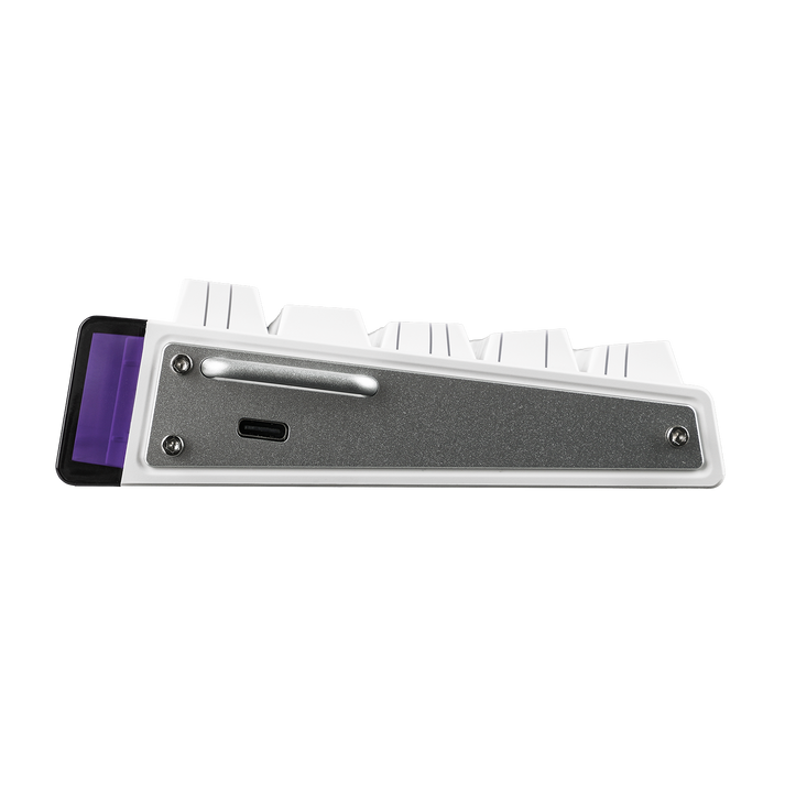 Teclado Magnético Aula Hero68 HE 8k 0.01mm Rapid Trigger Branco Listrado Inglês Us