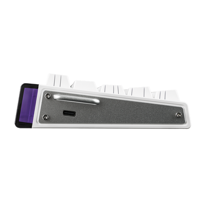 Teclado Magnético Aula Hero68 HE 8k 0.01mm Rapid Trigger Branco Listrado Inglês Us