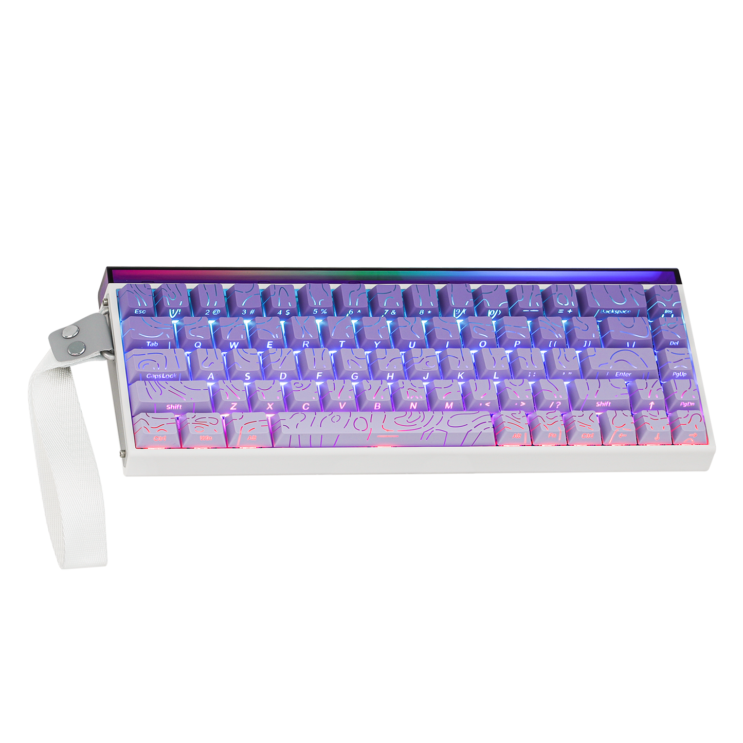 Teclado Magnético Aula Hero68 HE 8k 0.01mm Rapid Trigger Roxo Inglês Us