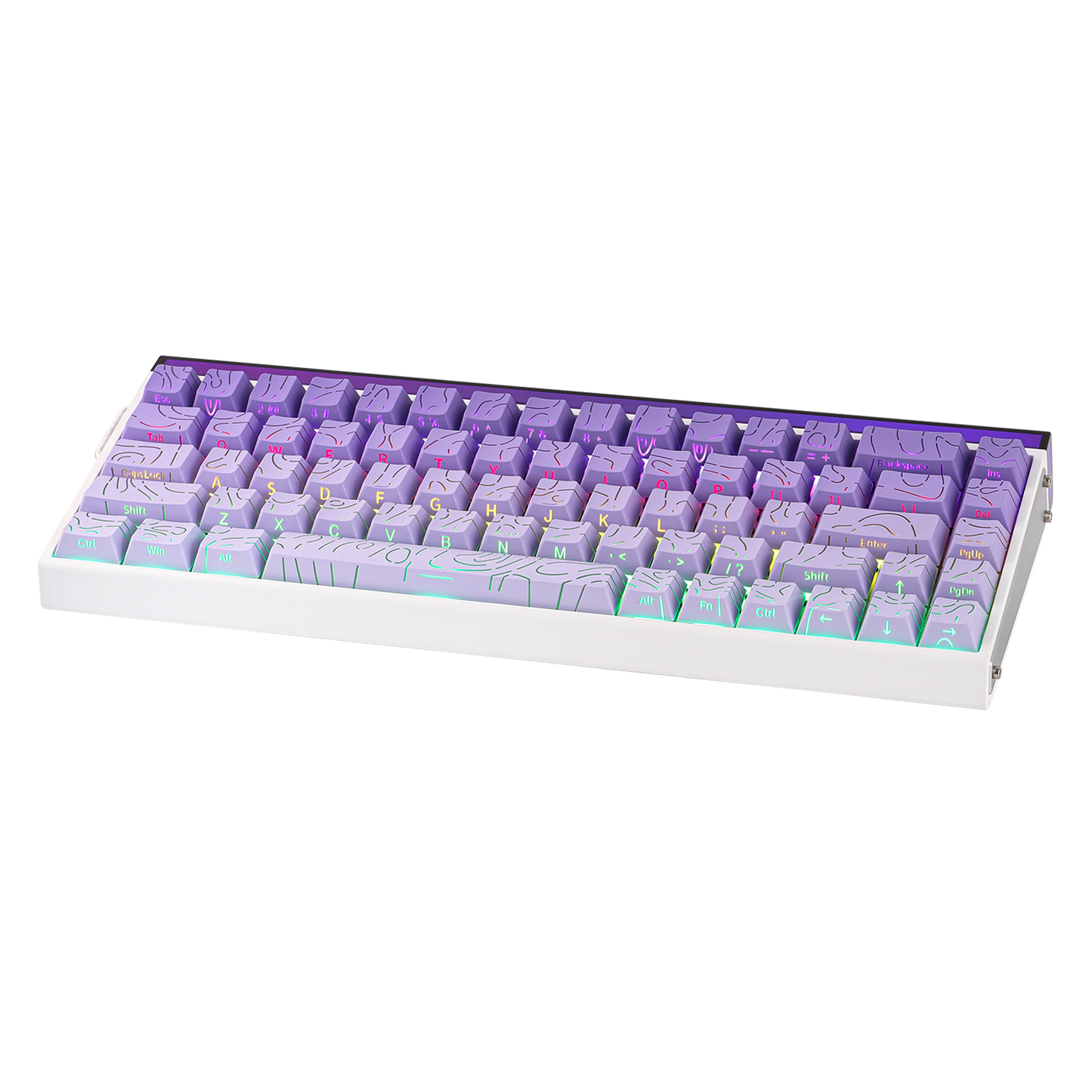 Teclado Magnético Aula Hero68 HE 8k 0.01mm Rapid Trigger Roxo Inglês Us
