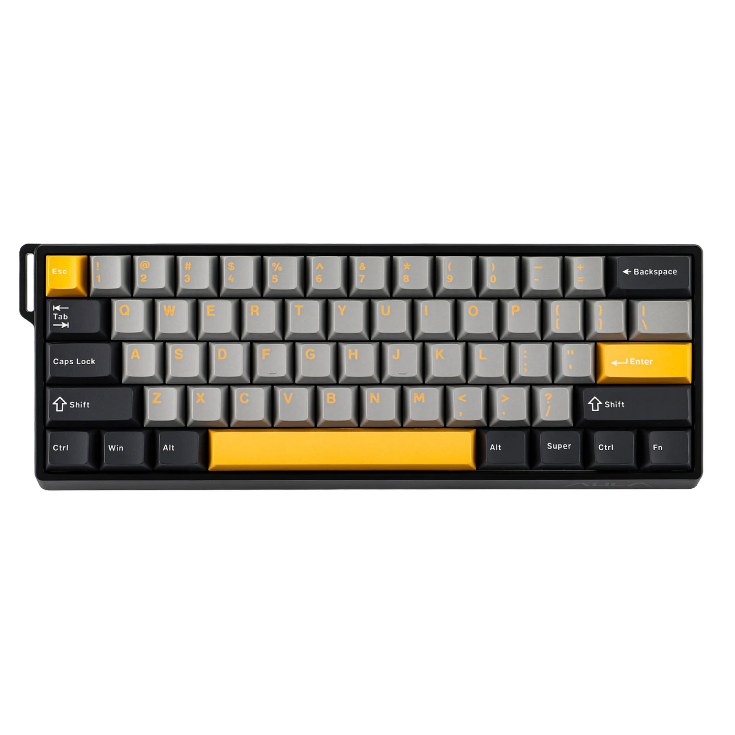 Teclado Magnético Aula Win60he Switch Wing Chun Magnetic Preto Amarelo Inglês Us