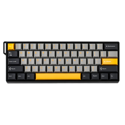 Teclado Magnético Aula Win60he Switch Wing Chun Magnetic Preto Amarelo Inglês Us