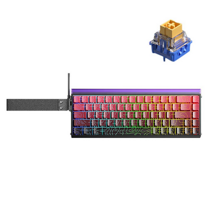 Teclado Magnético Aula Hero68 HE  8k 0.01mm Rapid Trigger Vermelho Listrado Inglês Us