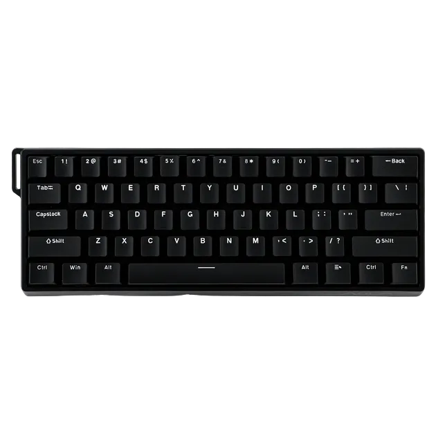 Teclado Magnético Aula Win60he Idioma Inglês Us Switch Gray Wood Magnetic Preto
