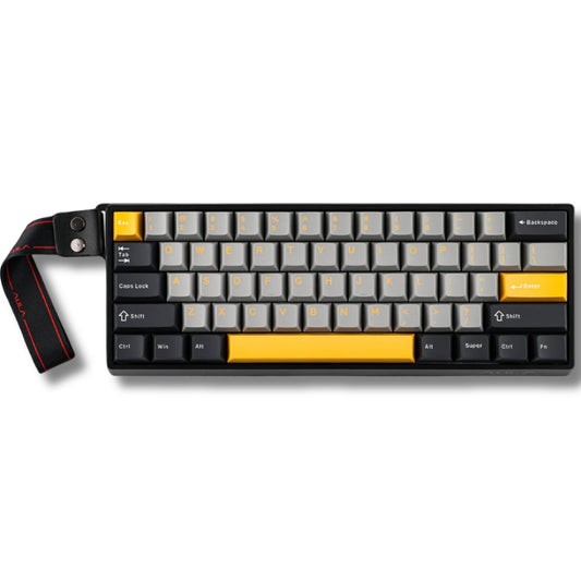Teclado Magnético Aula Win60he Switch Wing Chun Magnetic Preto Amarelo Inglês Us